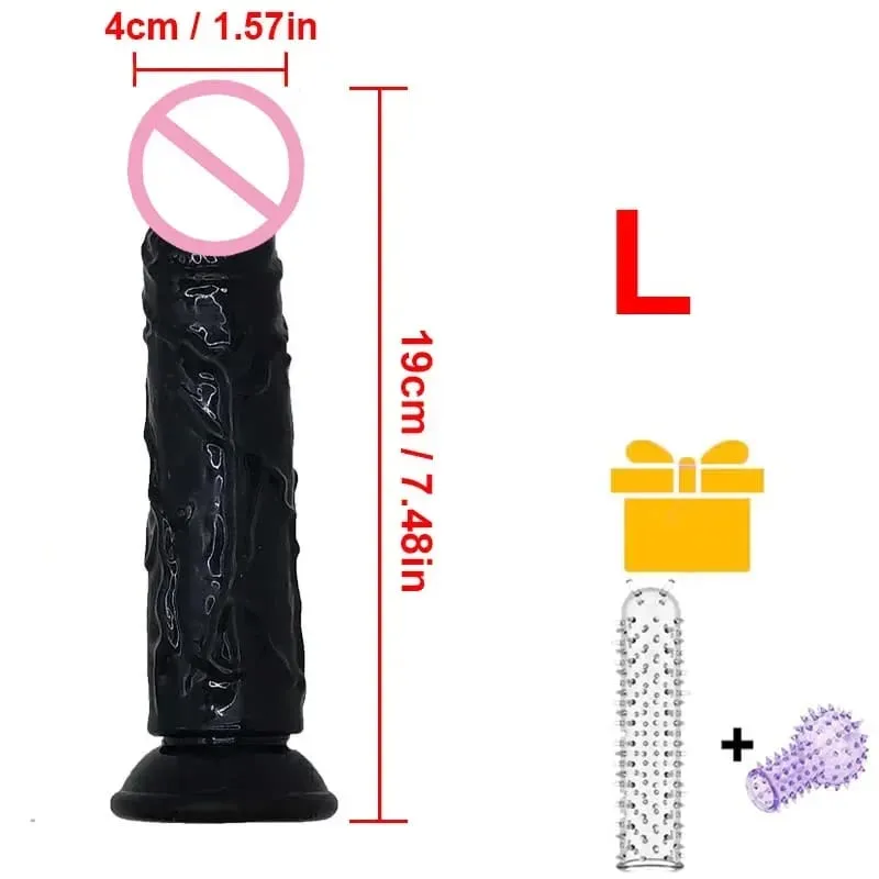 Realistic Dildo With Suction Cup Huge Jelly Fake Dick Big Penis Dildos Sex Toy for Woman Plug Adult Erotic Men Anal Butt WONGRUO — image 8