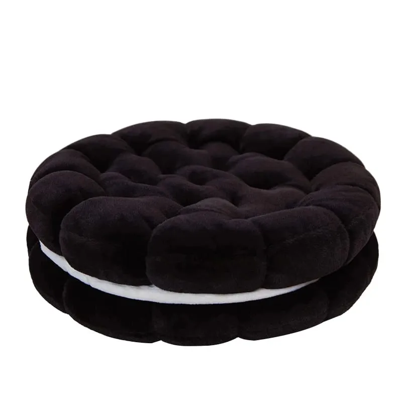 New Simulation Little Biscuits Doll Cushion Stuffed Round Cookie Plush Toys Creative Soft Pillow Chair Car Seat for Kid Gifts — image 7