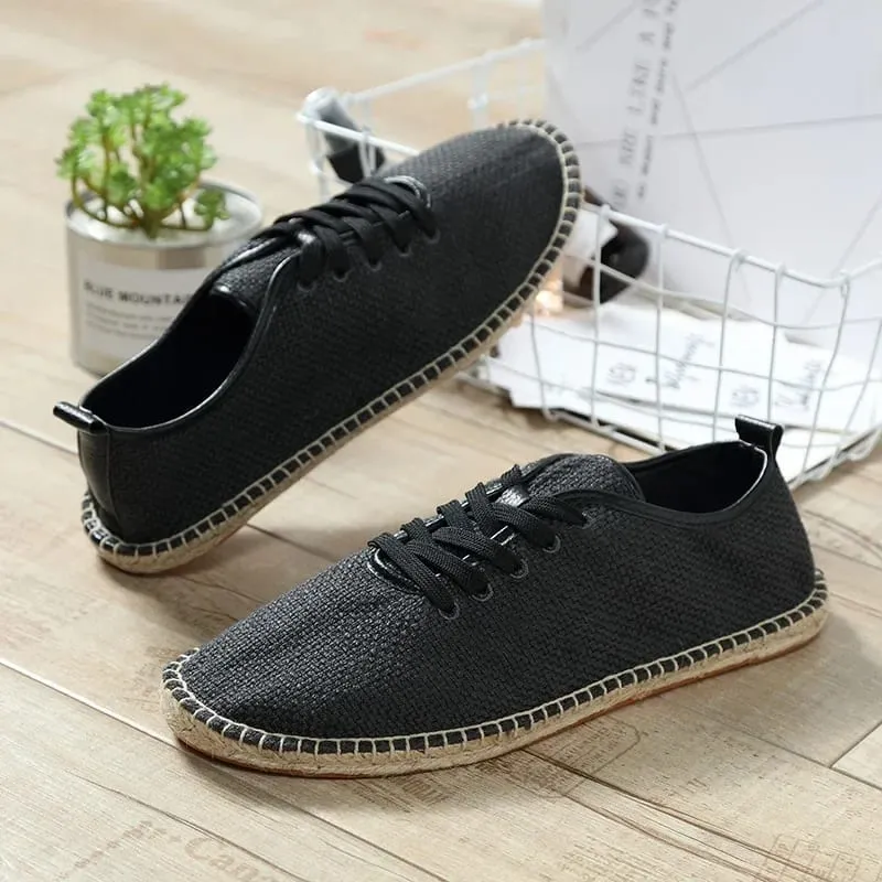 Men Shoes Summer Espadrilles Men Canvas Sneakers New Breathable Fisherman Footwear Mens Slip on Loafers Large Size 47 Sneakers — image 2