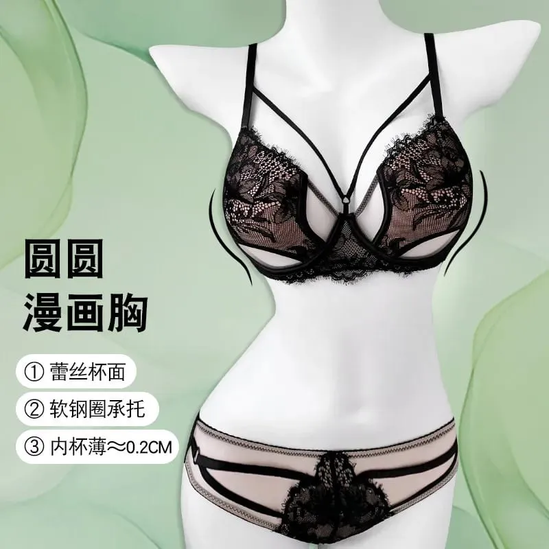 1. BANERDANNI Sexy Pure Desire Bra Set Big Bust Minimizer Push Up Side Support Anti Sagging Anti‑widening Lingerie Hot Sale Best — image 9
