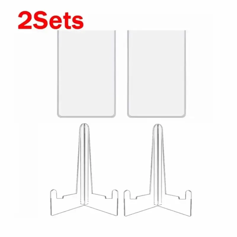1-10pcs Hard Plastic Cards Sleeves And Stand Display Set For Yugioh Pokemon Baseball Football Game Card Trading Protectors — image 7