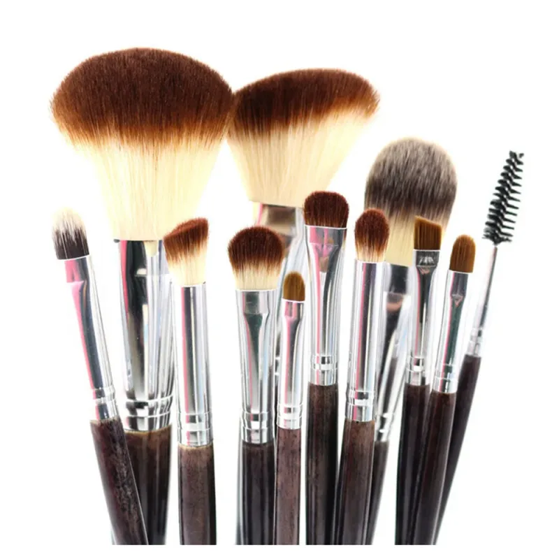 Professional Makeup Brushes Set 12pcs Powder Foundation Blush Eyeshadow Liner Brow Lip gloss Highlight Contour Beauty Tools Kit
