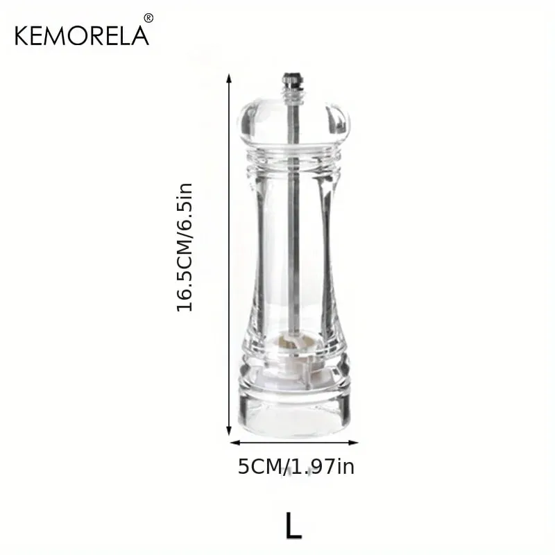1PCS Spices Mill Shaker Acrylic Manual Pepper Grinder Salt Spices Mill Shaker Transparent Kitchen Grinding Tool — image 12