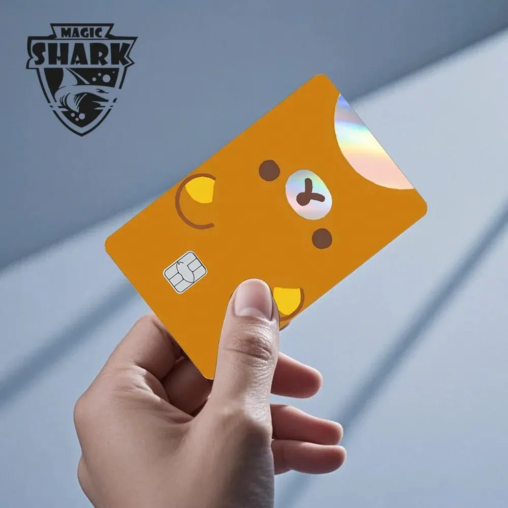 2026 New Cute Holographic Mouse Cat No Fade Laser Reflective Front Skin Cover Skin Sticker for Credit Card Debit Bank Card — image 3
