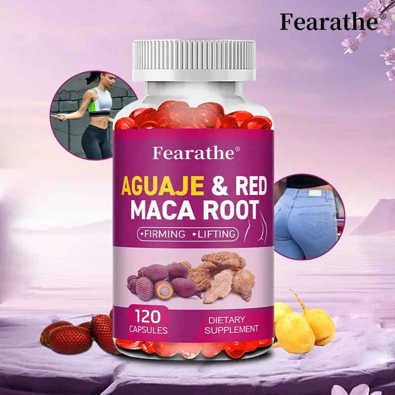 Aguaje Supplement Red Maca Root Extract Capsules Enhances Curves Firms Sculpting Supports Buttocks and Immune Health — image 1