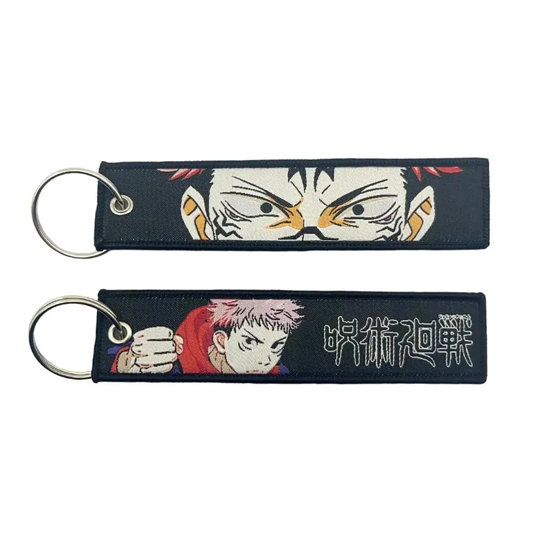 Embroidery Cool Eagle Beak Keychain Lanyard Anime Manga Series Badge Holder USB Pendant Portable Key Lanyard Accessories
