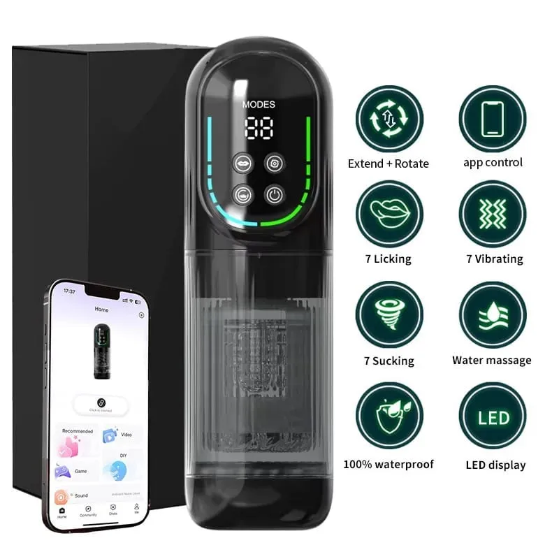 Automatic Thrusting Rotating Male Masturbator Licking Stroker Sucking Blowjob 100% Waterproof Pennis Pump Adult Sex Toys For Men — image 11