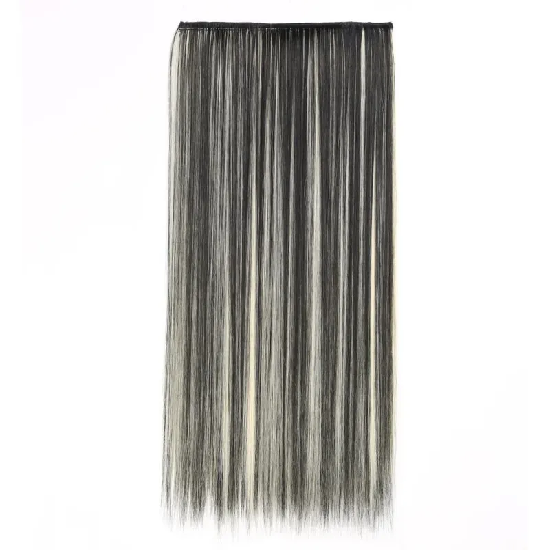 Synthetic Clip in Hair Extensions 6 Pcs/Set 16 Clips Long Straight Hairpieces Clip On Hair Extension for Women Blonde — image 39
