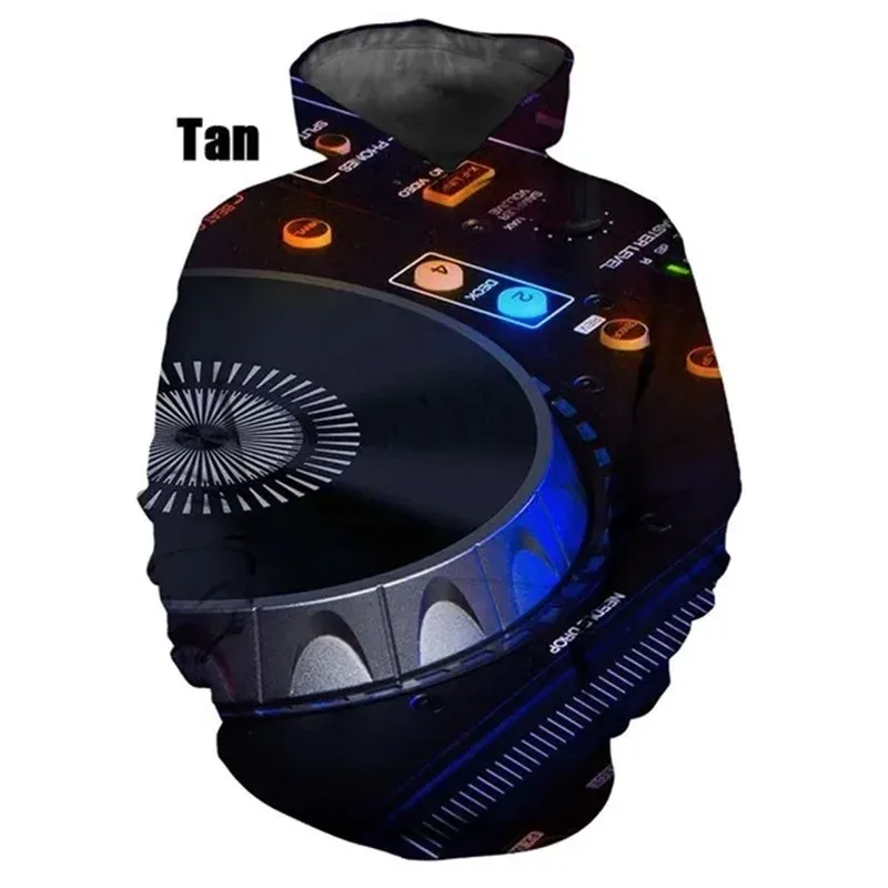 Новые модные толстовки с 3D принтом DJ Pattern для мужчин, повседневные пуловеры, толстовки, топы, мужские уличные толстовки большого размера, Ropa Hombre — image 2