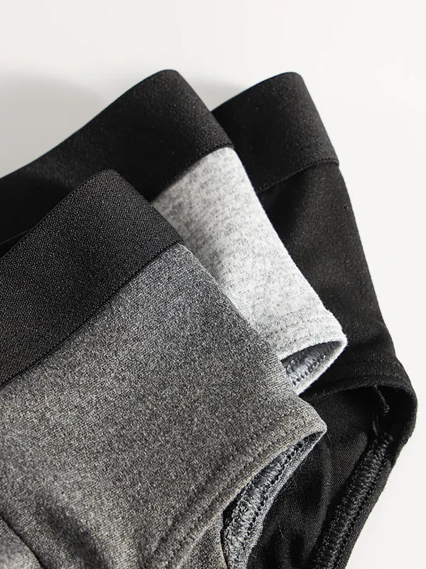 Sous-vêtements triangulaires pour hommes 4 pièces, simples et confortables pour un usage quotidien. Ensemble de sous-vêtements quatre couleurs, sous-vêtements pour hommes toutes saisons — image 4
