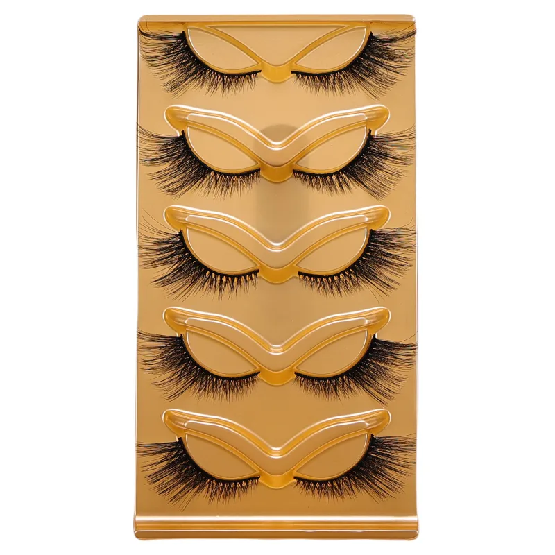 5 Pairs Cat Eye False Eyelashes Eye End Lengthening Long Curling Thick Fluffy All-match Comfortable Fake False Eyelashes — image 14