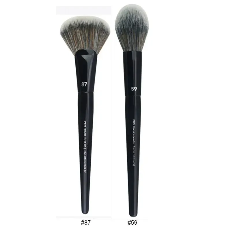 2pcs/set Pro Black Makeup Brushes Synthetic hair Powder Eye Shadow Smudge Highlight Foundation Airbrush Diffuser Make Up Brush — image 29