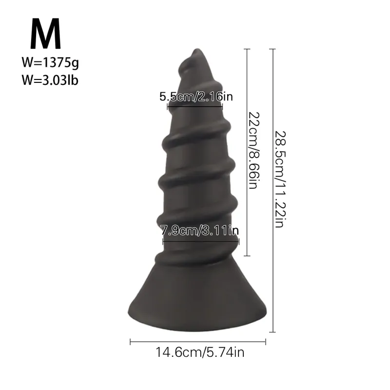 Huge Anal Plug Anal Training Dilator Big Dildo Ass Long Screw Butt Plug Large Gay Sex Toy for Women Men Prostate Massage 18 — image 19