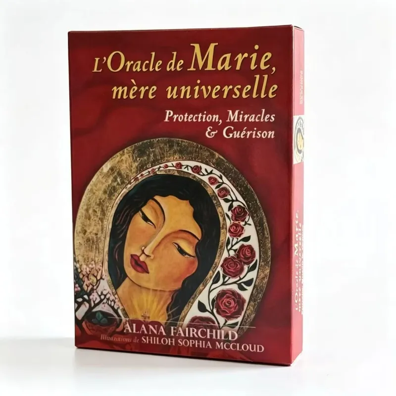 L'Oracle De Marie Mère Universelle Versi Perancis Keajaiban Perlindungan dan Guérison Oracle Deck 44 Permainan Papan