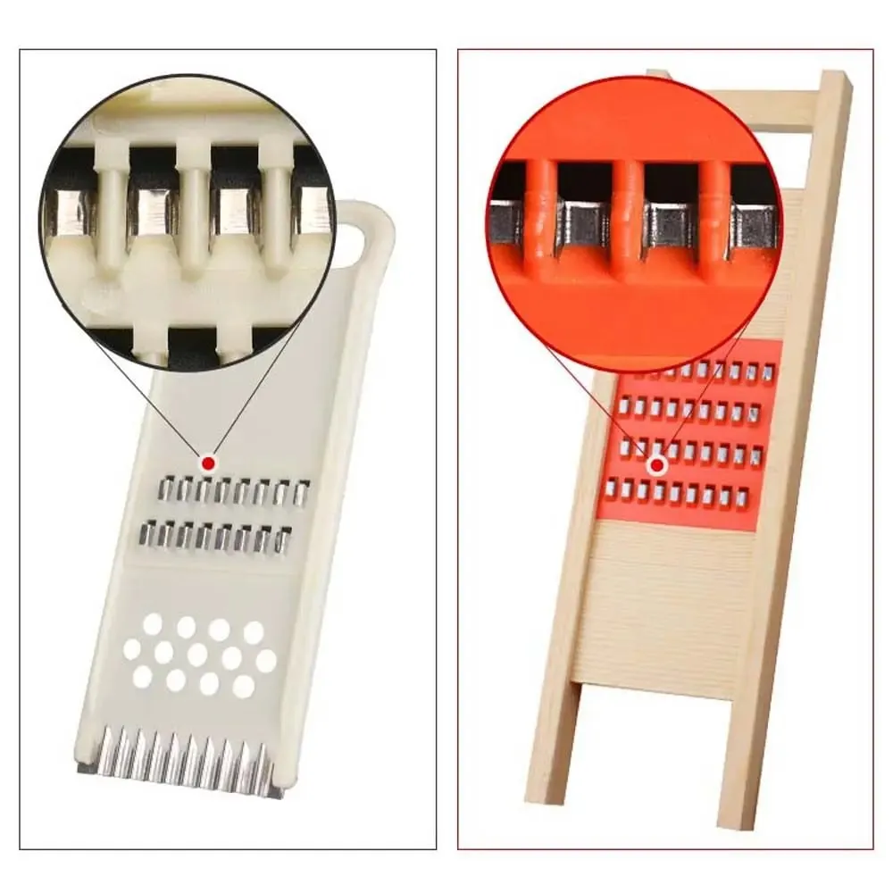 Wooden Multifunctional Vegetable Cutter Carrot Hand-held Food Grater Peeler Cheese Slicer Kitchen Tools Cucumber Potato Cutter — image 3