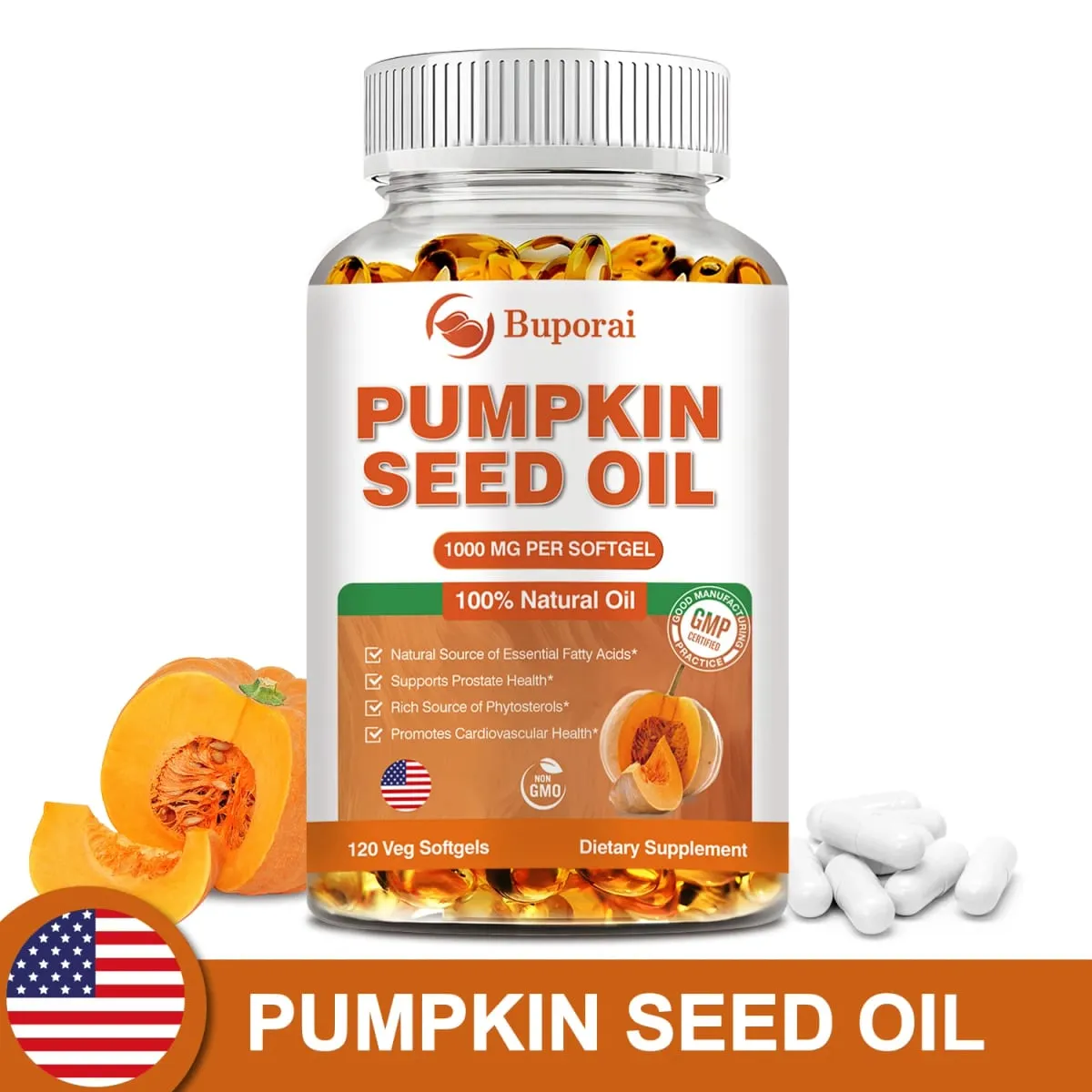 Pumpkin Seed Oil - Promotes Hair Growth Urinary Tract and Prostate Health Cardiovascular Support — image 2