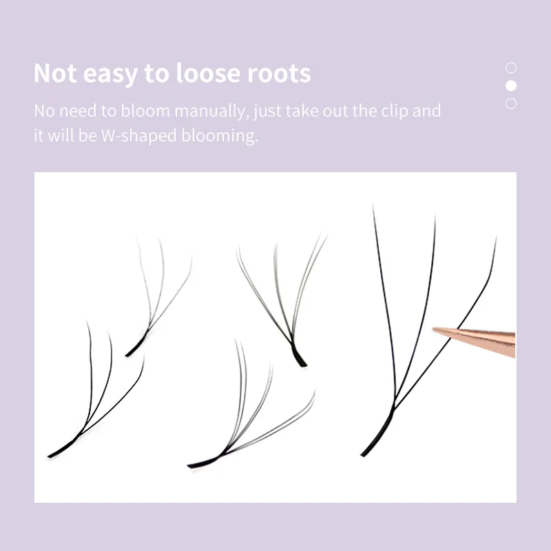 W Shape Eyelashes Extensions W Shaped Bloom 3d 4d 5d 6d 7d 8d Eye Lashes Natural Soft Premade Fan Lash Extensions — image 6