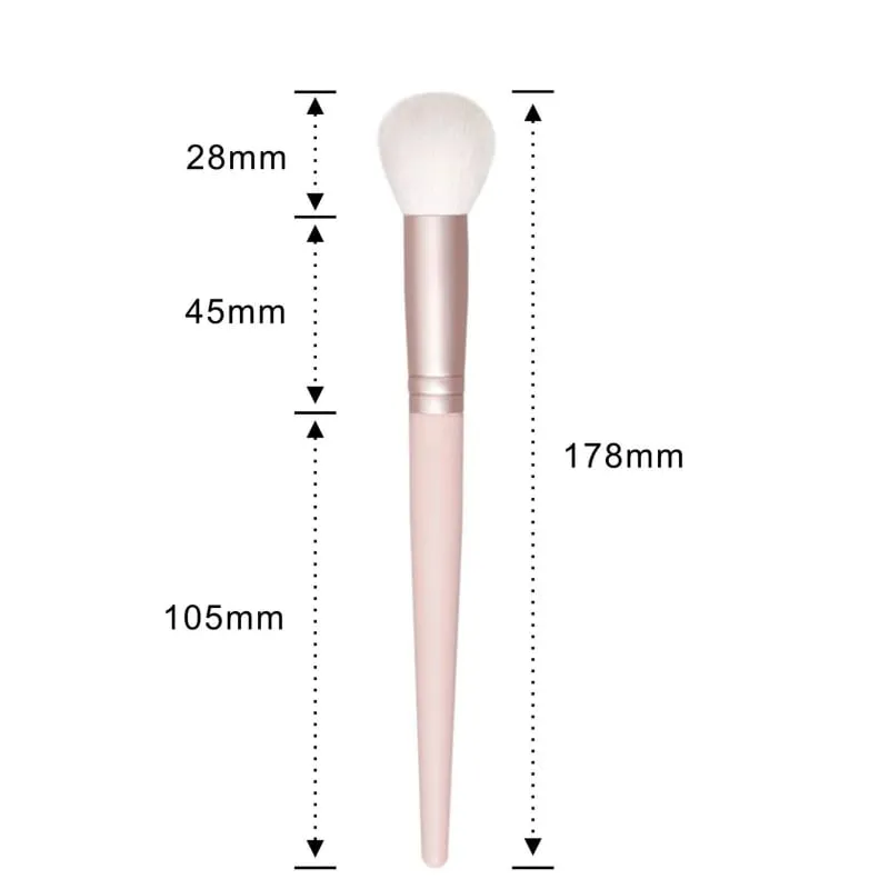 Blush Brush Bronzer Natural Goat Hair Pink Multifunctional Contour Foundation Makeup Brushes Beauty Tools — image 2