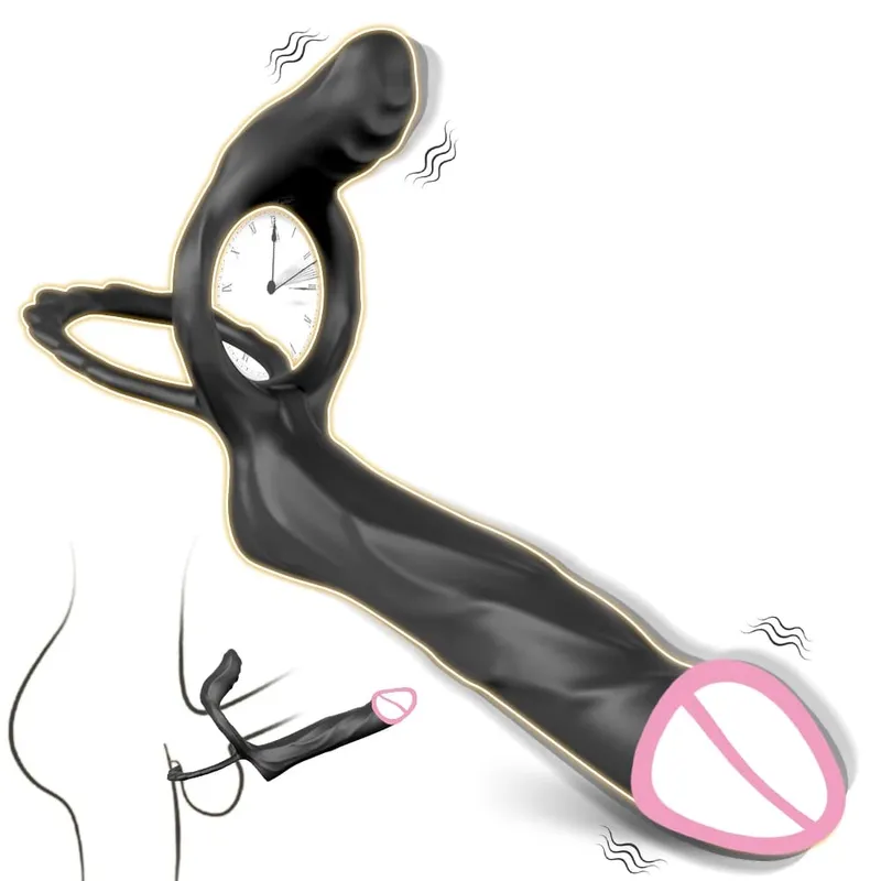 สอดใส่คู่Vibratorสำหรับคู่แหวนอวัยวะเพศชายSemenแหวนอวัยวะเพศชายขยายเรียลไทม์Vibratingเพศของเล่นสำหรับผู้ชายผู้ใหญ่ — image 9