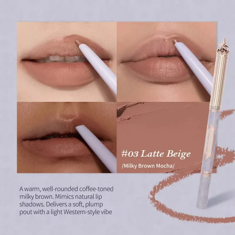 Flower Knows Knight Unicorn Lip Liner Pencil Long Lasting Soft Matte Lip Contour Makeup Natural Lip Definition Smooth Glide