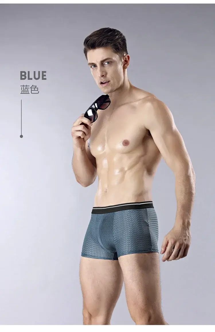 8Pcs/Lot Men's Underwear Ice Mesh Men's Shorts Sexy Underwear Breathable Soft Antibacterial Underwear for Men Plus Size L-6XL — image 11