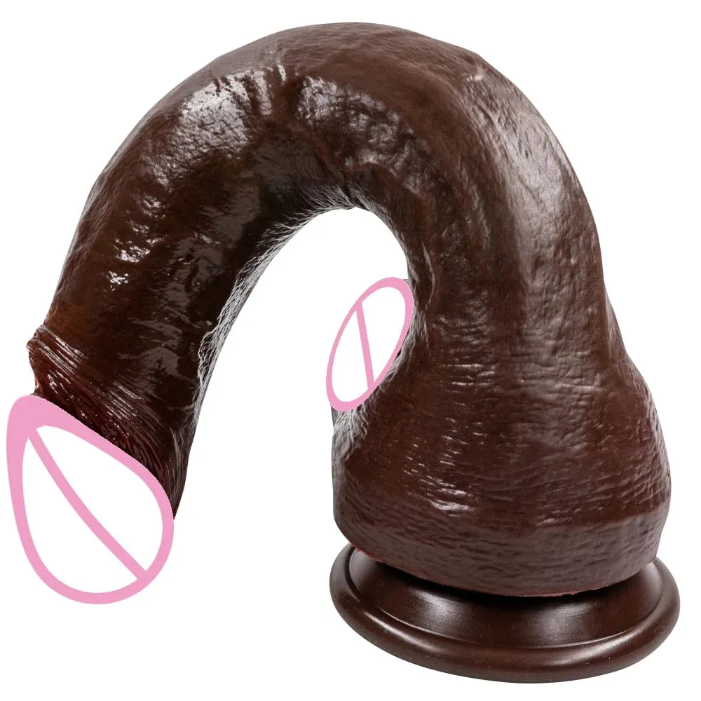 Realistic Long dildo Black Anal Plug with Suction Cup Big Penis Butt Plug Long Dick Sex Toys for Women men Phallus Anal Dilator — image 2