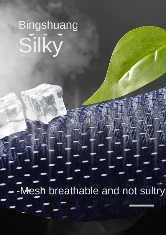 1/4 PCS Men Underwear Male Thin Breathable Triangle Panties for Men's Ice Silk Briefs Mesh Sexy Square Corner Pants for Shorts — image 7