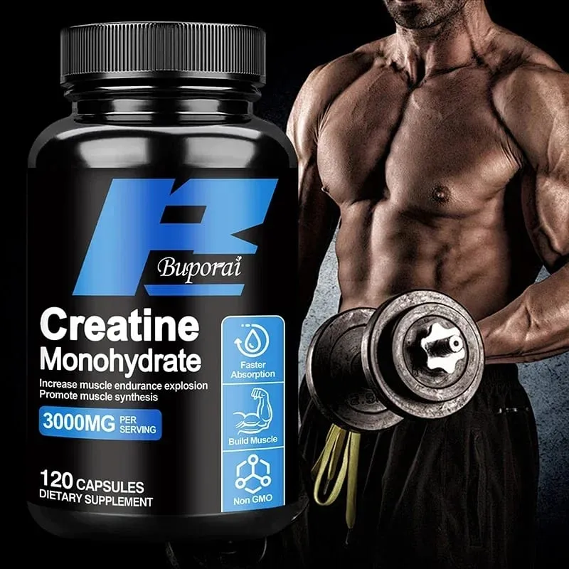 Creatine Monohydrate - Enhance Muscle Strength Promote Muscle Recovery and Growth and Improve Athletic Performance Vegan