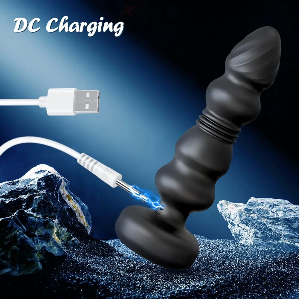 Thrusting Anal Plug Vibrator Butt Plug Male Prostate Massager Telescopic G Spot Vibrator Stimulator Sex Toys for Women Men 18+