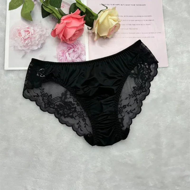 Herren Sissy-Höschen, Bikini-Slip, Dessous, Spitzenbesatz, Sissy-Unterwäsche, schwuler männlicher Crossdress-Unterhose, sexy Unterwäsche für Männer — image 12