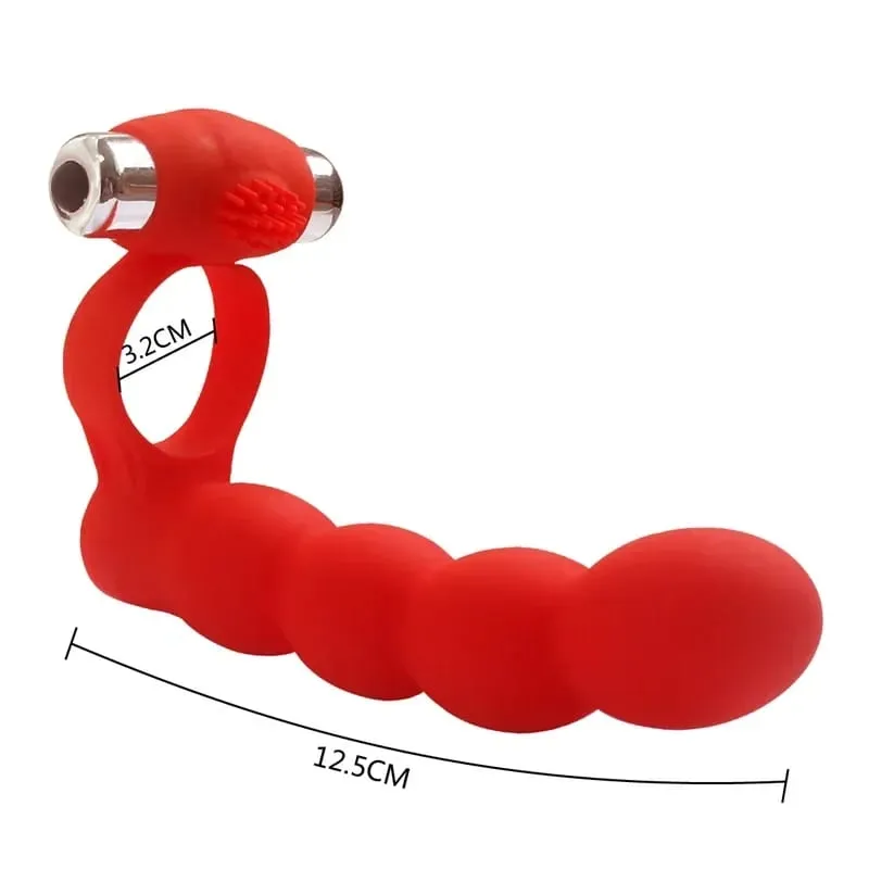Mens Double Penetration Strapon Dildo Vibrator Anal Dildo Vibrator Anal Beads Strap ons Male Penis Vibrator Sex Toys for Couples — image 5