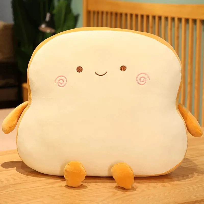 45x40cm Sop Bread Food Plush Pillow Stuffed Emotion Happy Smiling Squishy Seat Cushion Throw Pillow Lumbar Support Man Gift — image 10