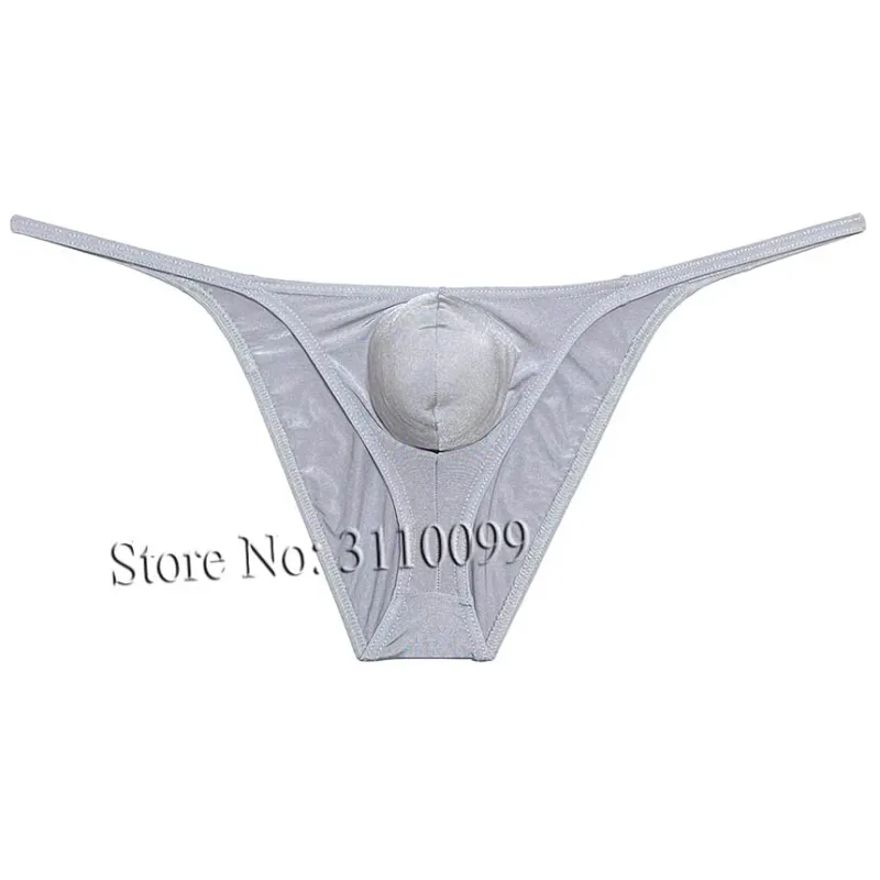 Men's Briefs Shiny Enhance Bikini Bulge Pouch Ruched Skimpy Underwear — image 16