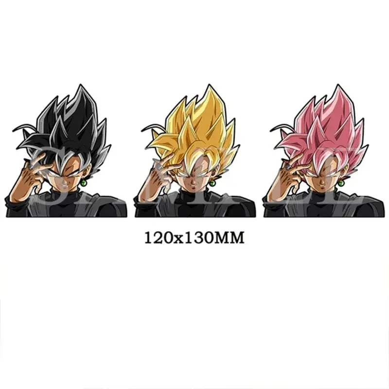 Anime 3D Lenticular Sticker Goku Vegeta Waterproof Decals for Car Refrigerator Skateboard Etc.kid's Gifts