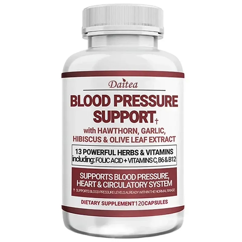 Blood Pressure Support Supplement - Heart Cholesterol Cardio - 13 Vitamins with Vitamins C B6 & B12 Hawthorn & Olive Leaf — image 9