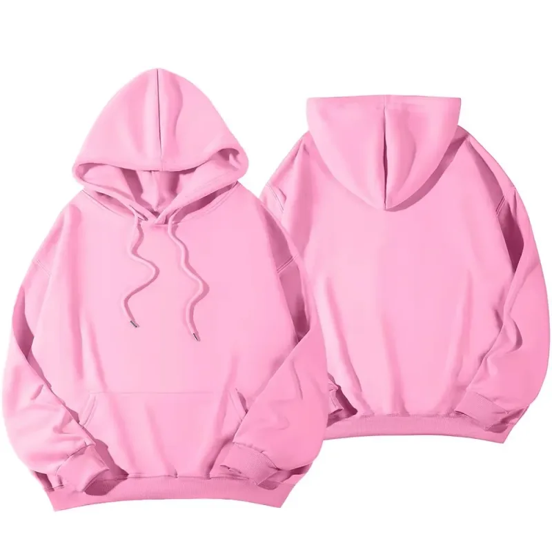 Women candy colored dopamine sweatshirt in spring and autumn colors, oversized shoulder long sleeved pullover hooded sweatshirt — image 8