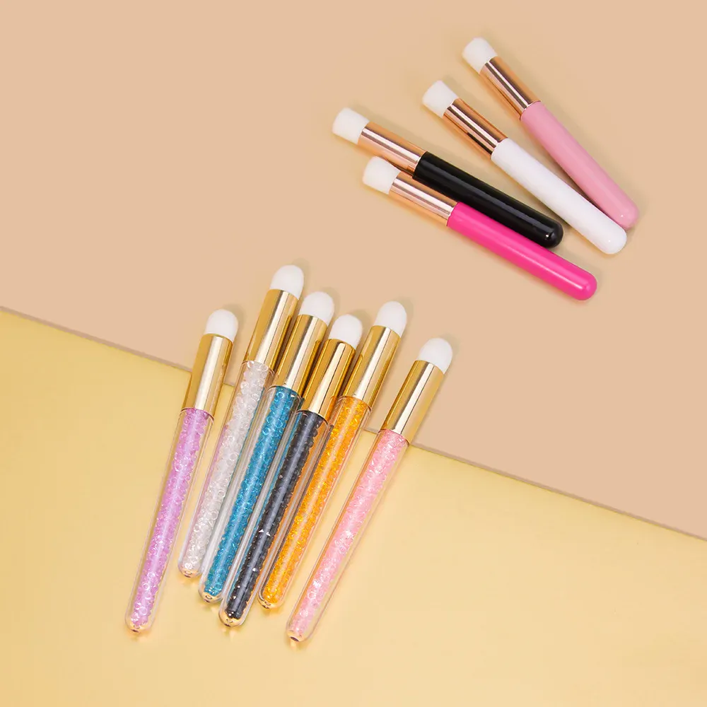 New Crystal Eyelash Cleaning Brushes Eyebrow Face Cleansing Nose Blackhead Deep Washing Lash Shampoo Brushes Beauty Make Up Tool — image 4