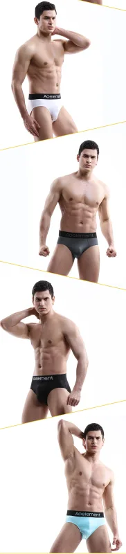 Men's underwear triangle shorts ice silk fashion breathable sexy thin U convex bottom pants youth low waist triangle shorts head