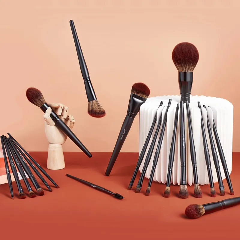Jessup Makeup Brushes set 13/16/21pcs Premium Synthetic Big Powder Brush Foundation Concealer Eyeshadow Liner Wooden T271
