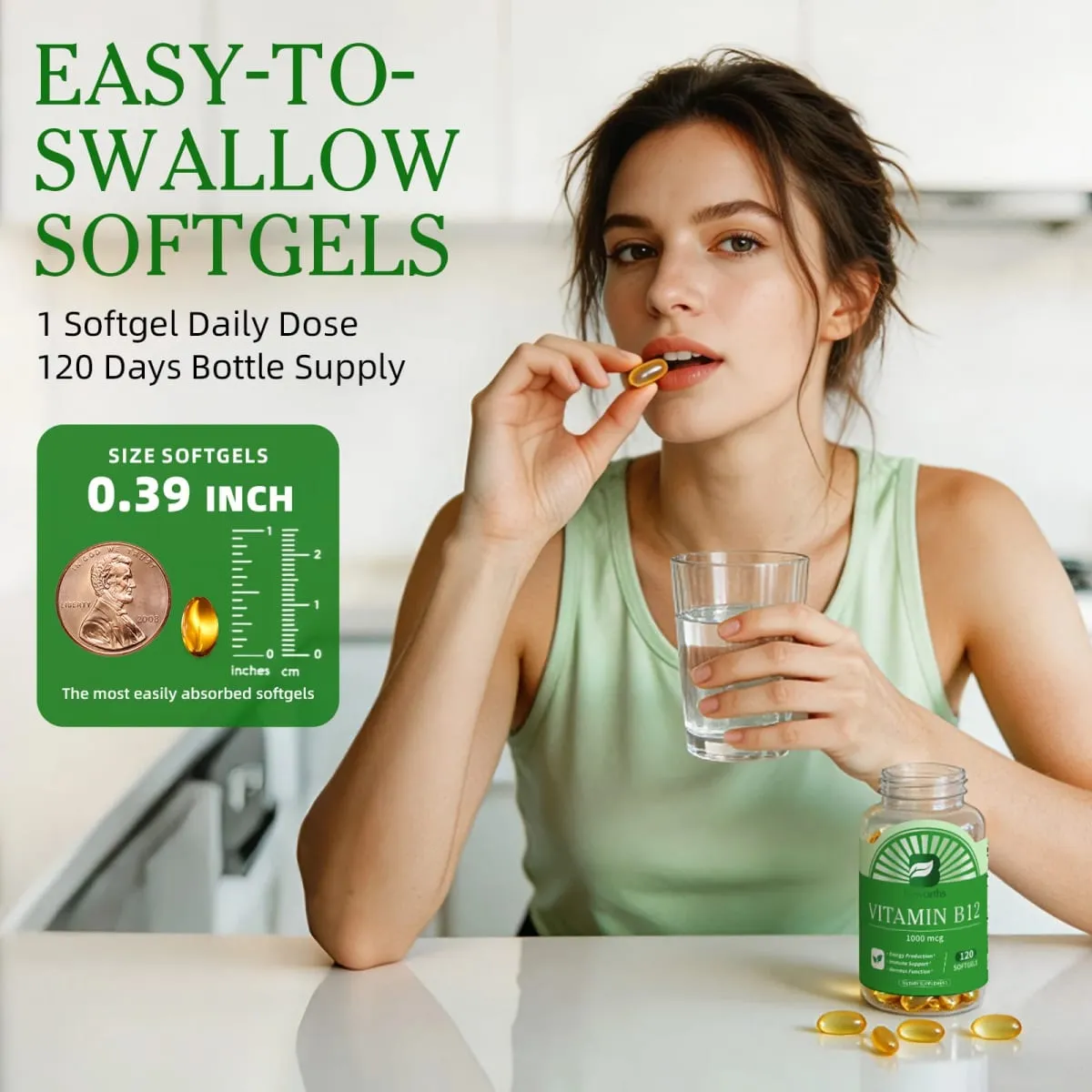 BW Vitamin B-12 Supports Energy Metabolism Supports a Healthy Nervous System Maximum Strength Daily B12 Supplement Health Care