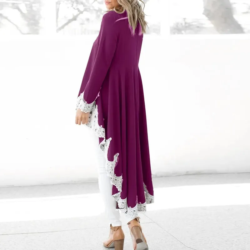 Spring Elegant Dresses For Women Long-sleeved O-neck Pullover Irregular Hem Solid Color Dresss Vestidos Robe Femme Soirée Verte — image 6