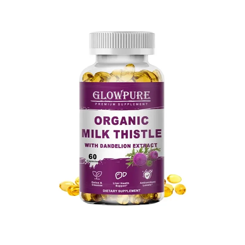 Organic Milk Thistle 9000mg 30X Concentrated Seed Extract 80% Silymarin Liver Support Cleanse Detox Fatty Liver Supplements