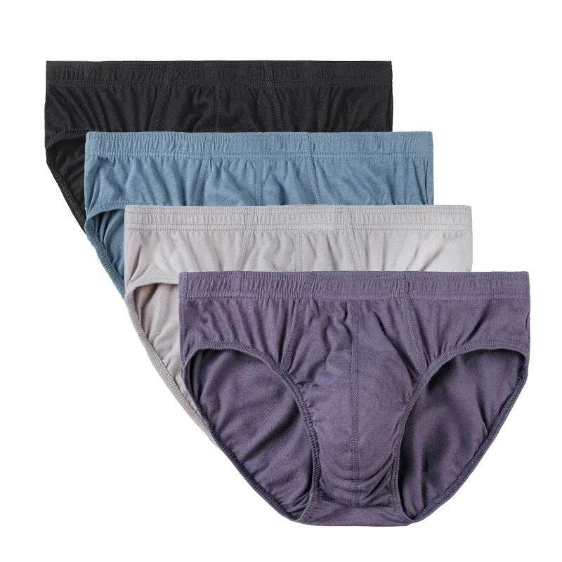 4 Pcs/Lot Men's 100% Cotton Breathable Briefs Comfortable Male Underwear Lingerie Panties Underpants Plue Size Xl -5Xl — image 11