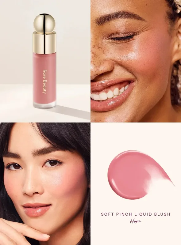 Rare Beauty New Liquid Blush and Liquid Luminizer Bundle Set Enchant Enlighten Hightlighter Happy Joy Lucky Love Hope Blush Gift — image 15