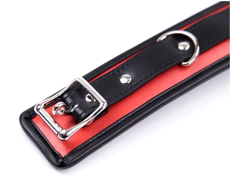 Collar Leather And Iron Chain Link Sponge Filling Bdsm Slave Collars Women Bondage Collar Sex Toys