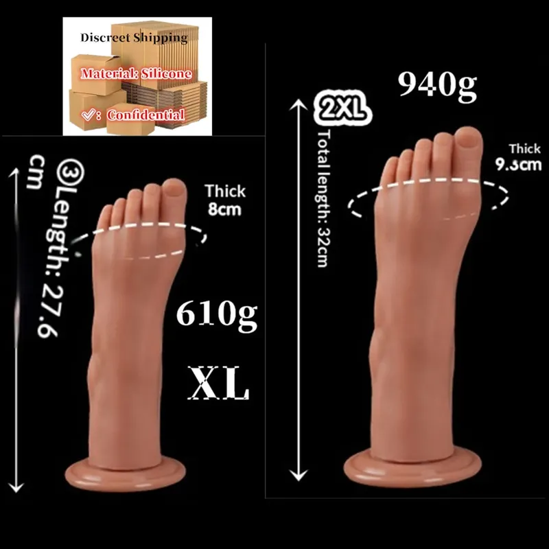 Huge Feet Style Anal Plug Big Silicone Ass ButtPlug Deep Masturbator Dildo Dilator Stimulator Anal Dildo Adult Sex Toy For Women — image 20