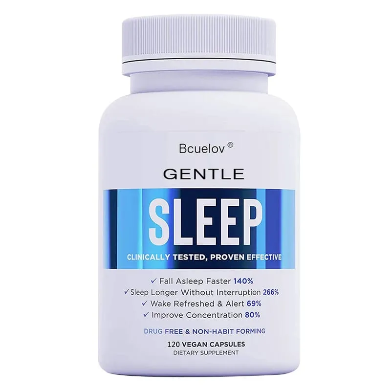 Bcuelov Natural Sleep Supplement - Helps Fall Asleep Faster and Relieves Stress