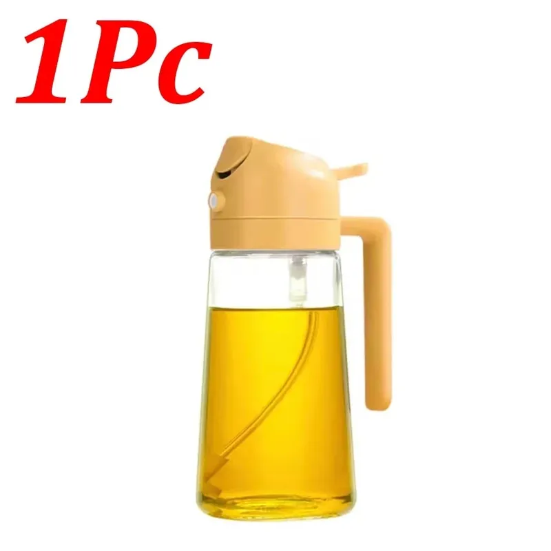 Pulverizador de aceite 2 en 1 de 500ml, 1-4 Uds., pulverizador de aceite de oliva para cocinar, pulverizador de aceite para hornear, freidora de aire para cocina, hornear ensalada, asar y asar — image 8