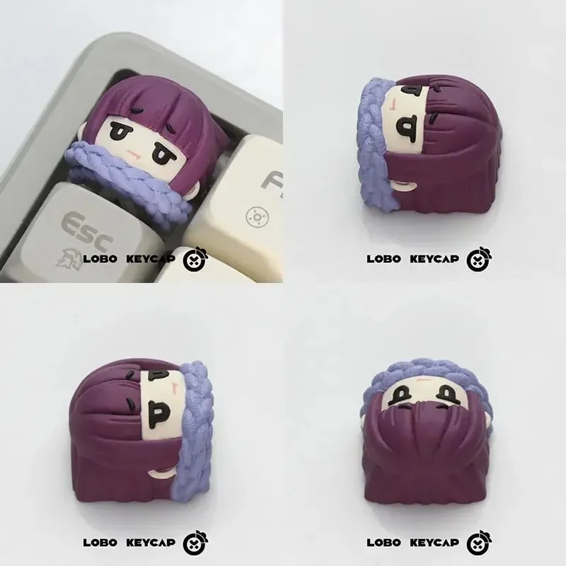 Anime Frieden Theme Series Single Keycap Personalized Resin Fern Cartoon Character Model Toy Mechanical Keyboard Esc Decor Gifts — image 5