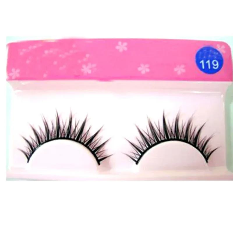 White Eyelashes Cosplay Makeup Natural Long Cross Strip False Eye Lashes — image 6